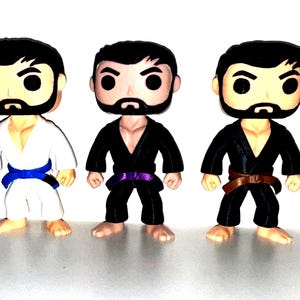 Jiu Jitsu Minifigure Funko Style MMA Karate (Medium size 9”) gotee, beard