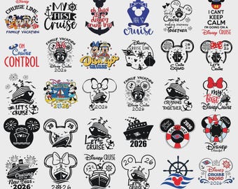 Cruise SVG Bundle ,Mickey Cruise PNG Bundle,Cruise ship svg,Mouse Cruise Ship Names Logo Bundle -Treasure Fantasy Dream Wish Wonder Magic