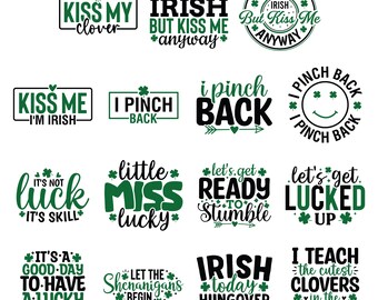 Patrick's Day svg bundle, Happy Go Lucky Svg, St Patricks Day Svg, Lucky Rainbow Svg, Lucky Shirt Svg,Clover Svg, Irish Svg,Shamrock Svg