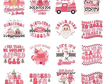Christmas Bundle Png, Merry Christmas Png, Christmas Png, Western PNG, Santa Claus PNG, Bundle Png, Sublimation Designs, Digital Download