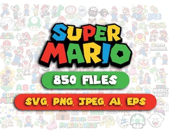 Mario PNG SVG clipart, Super Mario png, Mario SVG, Mario Kart clipart, Princess Peach png SVG clipart, Luigi SVG, Bowser SVG