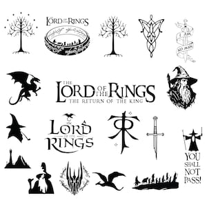 LOTR-bundelpakket, One Ring-svg, The Lord of the Rings Svg-bundel, LOTR SVG l Cadeaus voor Lotr, Lord of the Ring-universum