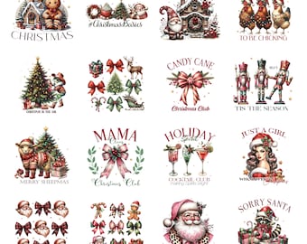Christmas Bundle Png, Merry Christmas Png, Christmas Png, Western PNG, Santa Claus PNG, Bundle Png, Sublimation Designs, Digital Download