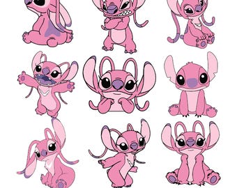 Stitch and Angel Svg Png Bundle, Stitch Tshirt Mug Cup, Stitch Svg, Png, Stitch Love Svg, Angel, Stitch With Angel Svg , Stitch Couple Svg