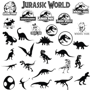 Jurassic Park Svg Bundle, Dinosaure Svg Bundle, Clipart Jurassic Park en couches | Cricut | Silhouette | Fichiers Svg | Fichiers numériques