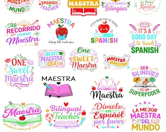 Maestra Svg,Spanish Teacher Svg,Latina Teacher svg,Rainbow Maestra svg,Teacher Life Svg,Teacher Appreciation svg,Cricut & Silhouette