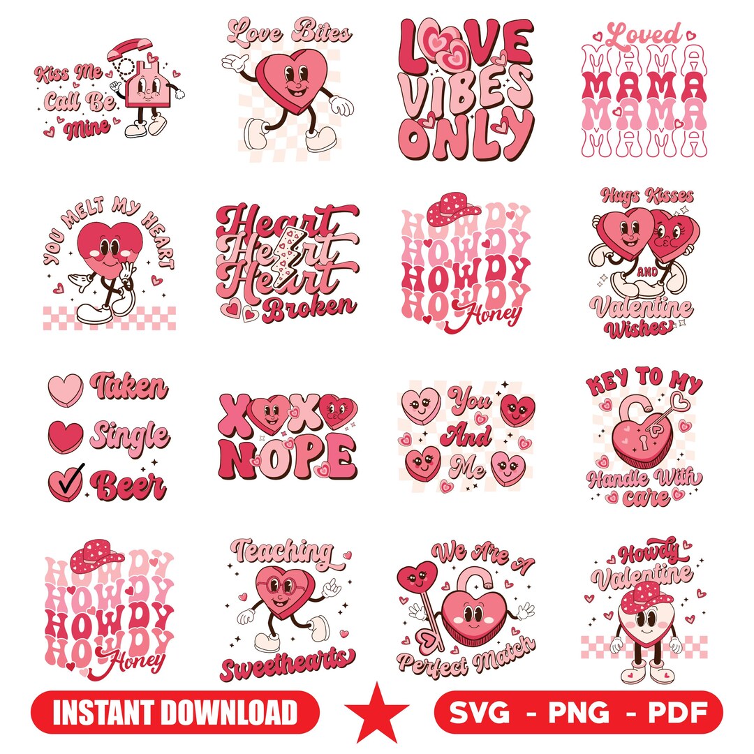 Mega Valentine Svg Bundle, Valentines Day Svg Bundle, Love Svg ...