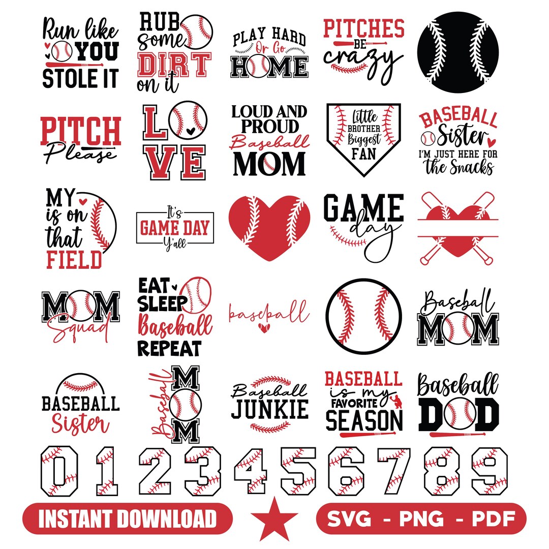 Baseball Svg Bundle, Baseball Quotes Svg, Baseball Font Svg, Baseball ...