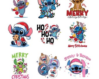 Christmas Stitch svg, Christmas cartoon svg, Stitch Clipart, Christmas bundle svg, Lilo and Stitch svg, cricut svg, Merry Stitchmas Svg