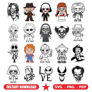 Horror Characters Svg Bundle Horror svg scream svg i smell children svg Sarcastic halloween svg Spooky SVG jason svg michael myers svg