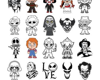 Horror Characters Svg Bundle Horror svg scream svg i smell children svg Sarcastic halloween svg Spooky SVG jason svg michael myers svg