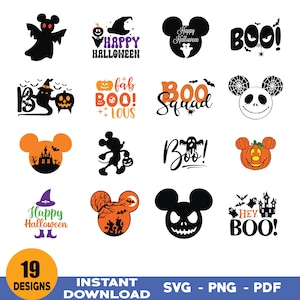 Mickey Halloween SVG, Mickey and Minnie Halloween SVG, Mouse Halloween svg, Cartoon Halloween svg, Kids Halloween svg, SVG Mickey Halloween