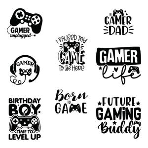 Svg joueur, Ensemble Svg joueur, Ensemble Svg jeu, Svg énonciations drôles de joueur, Svg citations de joueur, Svg jeux vidéo, Svg manette de jeu, Png, Dxf