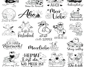 German Nautical svg,German seagull svg,German svg,Maritime Svg,Plotterdatei Küstenkind Svg,Seagull Svg,Moin Sailor svg,Cricut & Silhouette
