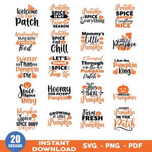 Pumpkin SVG Bundle, Pumpkin SVG, Pumpkin Vector, Halloween Svg, Pumpkin Shirt svg,Fall Clipart,Autumn Clipart,Cut File for Cricut,Silhouette