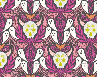 Fantasmas y demonios Sweet Haunt Pearescent - Carys Mula - Escuela de magia - Telas de algodón y acero - Quilters Cotton