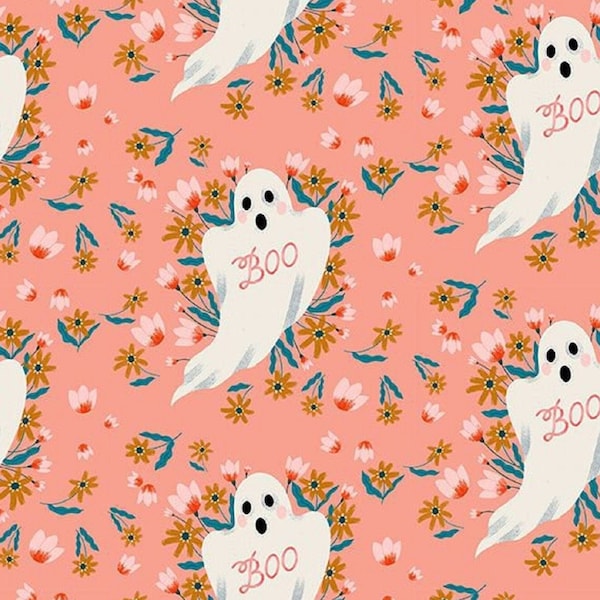 Boo! Papaya - Boo! - Faye Guanipa - Dear Stella Fabric -  Quilters Cotton