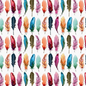 Feathers Multi - Poppies and Plumes - Lila Tueller - Riley Blake Fabrics C14294-MULTI