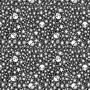 Starry Skulls Black - Witchy Ways - Cori Dantini - Freespirit Fabrics 100% Quilters Cotton PWCD146-BLACK