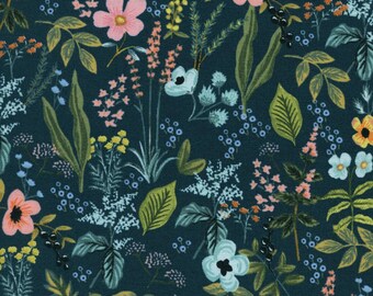 Herb Garden Navy - Amalfi - Anna Bond Rifle Paper Co - Cotton + Steel - 100% Quilters Cotton AB8044-002