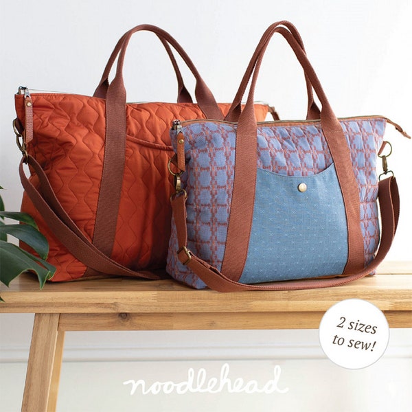 Oxbow Tote Paper Sewing Pattern - Anna Graham - Noodlehead - Regular and Overnight