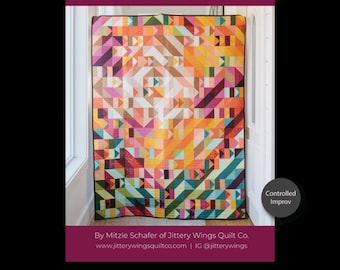 All the Good Quilt Pattern - Mitzie Schafer for Jittery Wings Quilt Co - Fat Quarter Friendly - 3 Sizes
