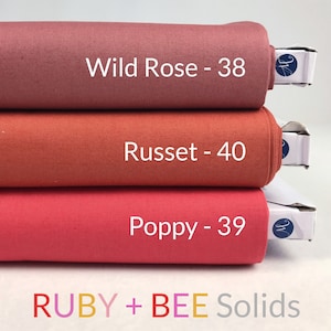 Ruby + Bee Solids - Heather Ross Annabel Wrigley - Windham Fabrics - 100% Cotton Quilting Fabric Yardage