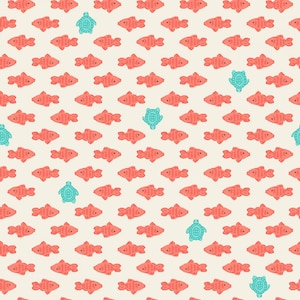 Go Your Own Way Coral - Wave the Sea - RJR Fabrics - Quilters Cotton