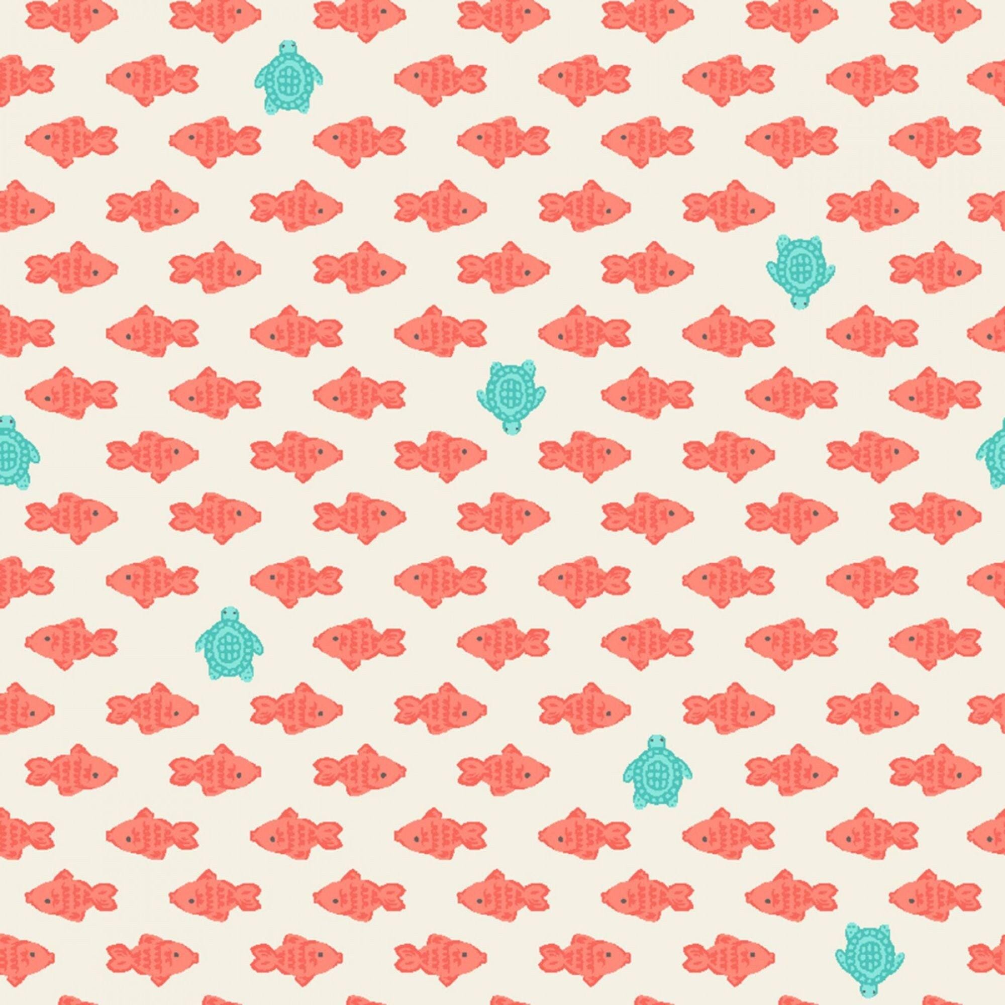 Go Your Own Way Coral - Wave the Sea - RJR Fabrics - Quilters Cotton