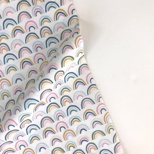Mini Rainbows Natural - Over the Rainbow - Ampersand Studios - Paintbrush Studio Fabric 100% Quilters Cotton