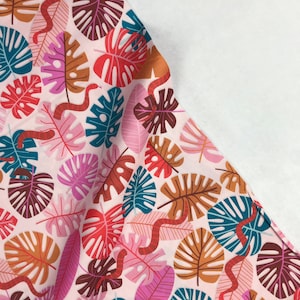 Monstera Palm Leaves - Dandelion Jungle - Louise Cunningham - Dashwood Studio - Quilters Cotton - 2097-DAND