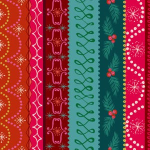 Christmas Stripe - Candy Cane Christmas - Helen Black - Dashwood Studio - Quilters Cotton