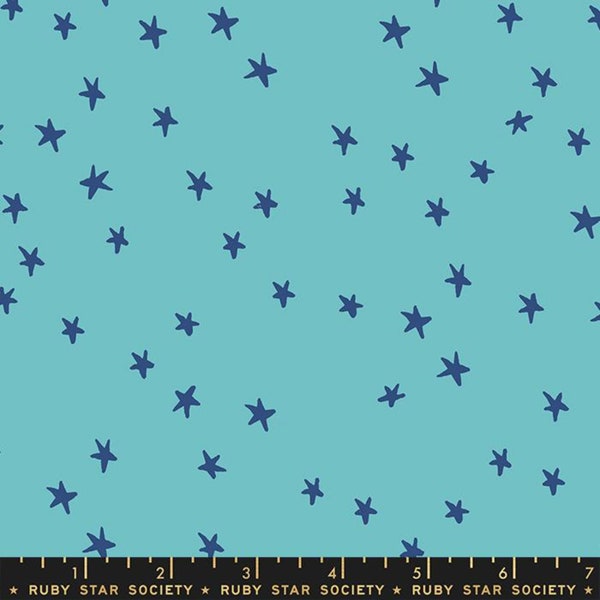 Starry Turquoise - Starry - Alexia Abegg - Ruby Star Society Fabric - Moda 100% Quilters Cotton - RS4109-43