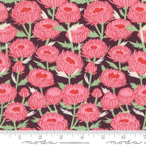November Flowers Merlot - Liebesbrief - Lizzy House - Moda 100% Quilters Cotton 37122-22