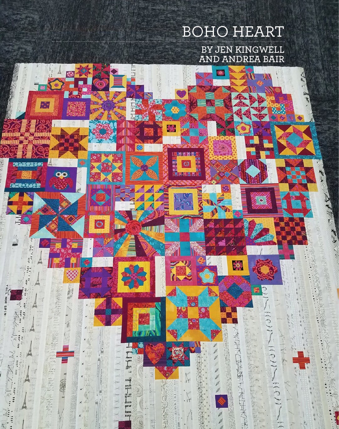 Boho Heart Quilt Pattern Booklet Jen Kingwell and Andrea Etsy