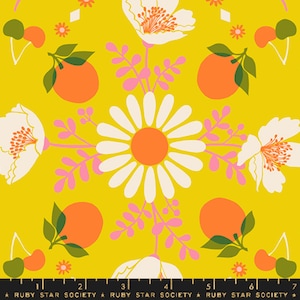 Poppy Garden Golden Hour - Juicy - Melody Miller for Ruby Star Society and Moda Fabrics 100% Quilters Cotton RS0085-12 image 1