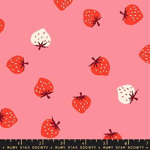 Strawberry Toss Sorbet - Strawberry - Kimberly Kight - Ruby Star Society Fabric - Moda 100% Quilters Cotton RS3085-16