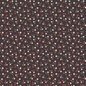 Cherries Black - Fruity - Maja Faber - Paintbrush Studio Fabric 100% Quilters Cotton -  120-19902