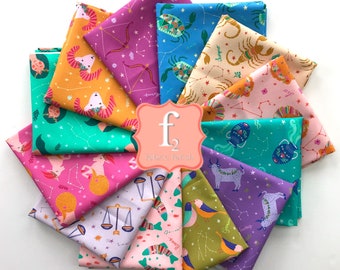 Astrology - Juliet Meeks -  12 Piece Fat Quarters Half Yard Bundles - Paintbrush Studio Fabric 100% Quilters Cotton