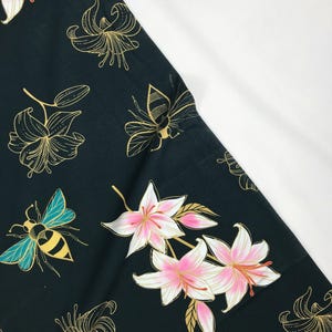 Lily Black Organic Jersey KNIT Fabric - French Terry KNIT - Glow  - Hamburger Liebe - Albstoff - European Importe
