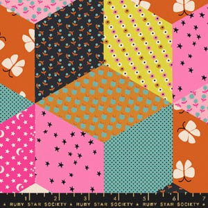 Tumlingblock Turkos Bomull/Linne Canvas - Ooh Lucky Lucky - Alexis Abegg - Ruby Star Society - Moda - Av Continuous HY RS4120-15L