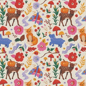 Woodland Creatures Multi - Woodland Creatures - Lauren Lesley Studio  - Paintbrush Studio Fabric - Quilters Cotton -  120-22909
