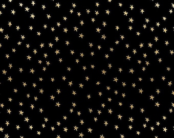 Starry MINI Black Gold METALLIC - Starry - Alexia Abegg - Ruby Star Society Fabric - Moda 100% Quilters Cotton - RS4110-27M