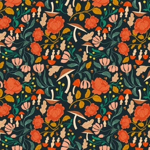 Flora Ink - Flora & Fauna - Faye Guanipa - Dear Stella Fabric - Quilters Cotton - STELLA-DFG2654