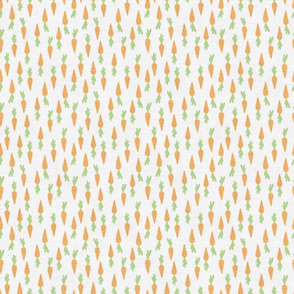 Carrots Orange - Bunny Trail - The Tiny Garden - Paintbrush Studio Fabric 100% Quilters Cotton -  120-21512