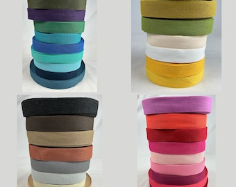 1 1/4 polegada de largura de algodão (32 mm) colorido por meia jarda contínua 34 cores