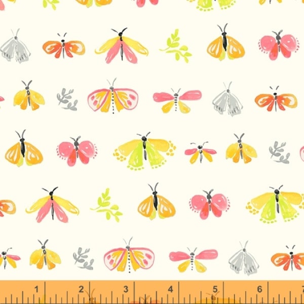 Petites Betes Ivory - Aerial - Tamara Kate - Windham Fabrics 100% Quilters Cotton 52183-11