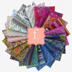 Zwervend oog - 21-delige Fat Eighth 8th - Fat Quarter-bundel - halve werfbundel - Kathy Doughty - Figo Fabrics