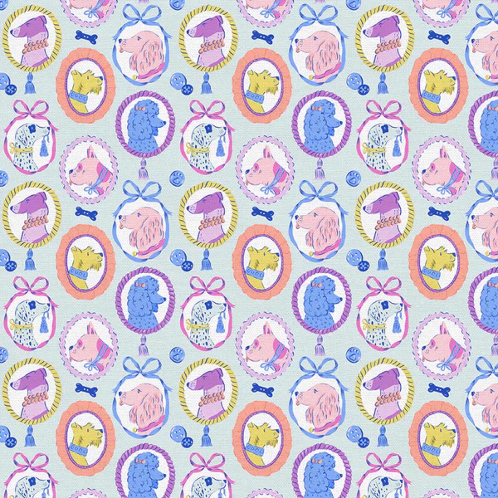 100% cotton fabric with dachshunds - Etsy België, image size:2000x2000