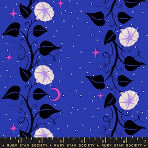 Moon Vines Blacklight - Glow Garden - Sarah Watts - Ruby Star Society - Moda - 100% Cotton Quilting Fabric Yardage RS2114-17N